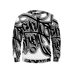 Hip Hop Music Drawing Art Graffiti Kids  Sweatshirt by Sarkoni