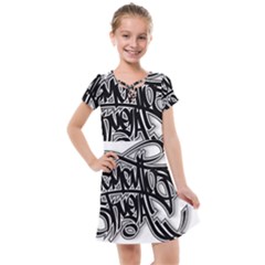 Hip Hop Music Drawing Art Graffiti Kids  Cross Web Dress by Sarkoni