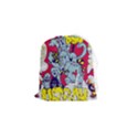 Fresh Urban Cartoon Monster Illustration Cartoon Character Text Drawstring Pouch (Small) View1