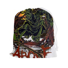 Grim Reaper Above Art  Monster Moon Letter Poster Drawstring Pouch (2xl) by Sarkoni
