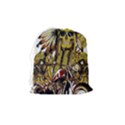 Motorcycle And Skull Cruiser Native American Drawstring Pouch (Medium) View2