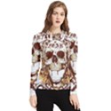 Harvest Of Fear Logo Illustration Skull Pistol Women s Long Sleeve Rash Guard View1