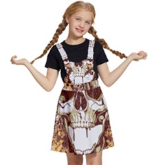 Harvest Of Fear Logo Illustration Skull Pistol Kids  Apron Dress by Sarkoni
