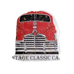 Perfect American Vintage Classic Car Signage Retro Style Drawstring Pouch (xl) by Sarkoni