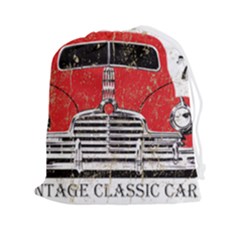 Perfect American Vintage Classic Car Signage Retro Style Drawstring Pouch (2xl) by Sarkoni