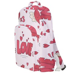 Hand Drawn Valentines Day Element Collection Double Compartment Backpack by Bedest