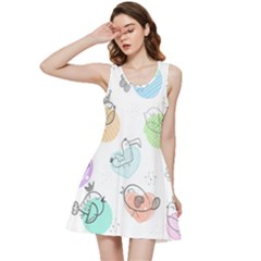 Cartoon Bird Cute Doodle Bird Inside Out Racerback Dress by Bedest