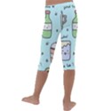 Drinks Cocktails Doodle Coffee Kids  Lightweight Velour Capri Leggings  View4