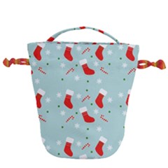 Christmas Pattern Drawstring Bucket Bag by Apen