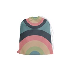 Circles Design Pattern Tile Drawstring Pouch (medium) by Ravend