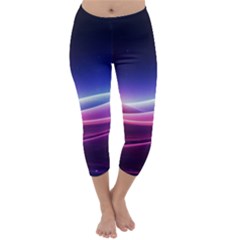 Cosmic Galaxy Quantum Art Nature Capri Winter Leggings  by Ravend