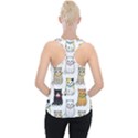 Cat Kitten Seamless Pattern Piece Up Tank Top View2