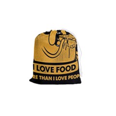 Adventure Time Jake  I Love Food Drawstring Pouch (small) by Sarkoni