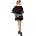 Artistic Creepy Dark Evil Fantasy Halloween Horror Psychedelic Scary Spooky Oversized Chiffon Top View2