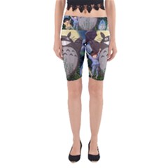 Illustration Anime Cartoon My Neighbor Totoro Yoga Cropped Leggings by Sarkoni