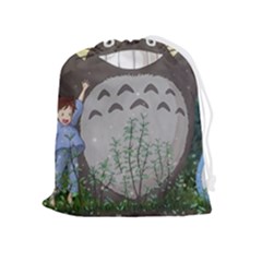 Illustration Anime Cartoon My Neighbor Totoro Drawstring Pouch (xl) by Sarkoni