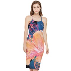 Abstract Art Artistic Bright Colors Contrast Flower Nature Petals Psychedelic Bodycon Cross Back Summer Dress by Sarkoni