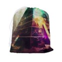 Tropical Forest Jungle Ar Colorful Midjourney Spectrum Trippy Psychedelic Nature Trees Pyramid Drawstring Pouch (2XL) View2