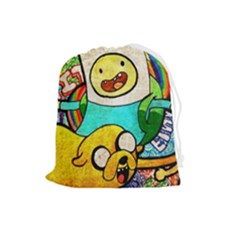 Painting Illustration Adventure Time Psychedelic Art Drawstring Pouch (large) by Sarkoni