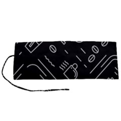 Coffee Background Roll Up Canvas Pencil Holder (s) by Bedest
