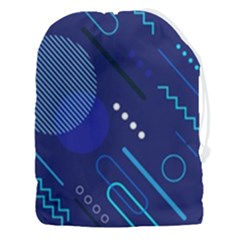 Classic Blue Background Abstract Style Drawstring Pouch (3xl) by Bedest