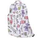 Fantasy Things Doodle Style Vector Illustration Double Compartment Backpack View1