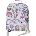 Fantasy Things Doodle Style Vector Illustration Double Compartment Backpack View3