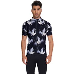 Crane Pattern Men s Short Sleeve Cycling Jersey by Bedest