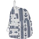 Nautical Seamless Pattern Vector Illustration Foldable Lightweight Backpack View3