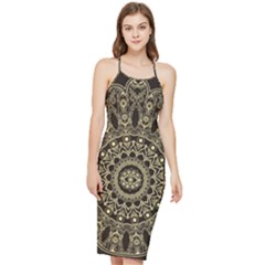 Hamsa Hand Drawn Symbol With Flower Decorative Pattern Bodycon Cross Back Summer Dress by Hannah976