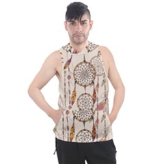 Coloured Dreamcatcher Background Men s Sleeveless Hoodie by Hannah976