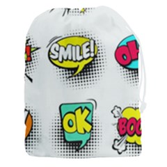Set Colorful Comic Speech Bubbles Drawstring Pouch (3xl) by Hannah976
