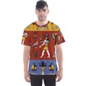 Ancient Egyptian Religion Seamless Pattern Men s Sport Mesh T-Shirt View1