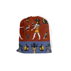 Ancient Egyptian Religion Seamless Pattern Drawstring Pouch (medium) by Hannah976