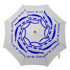 Unidentified Flying Object Ufo Alien We Are Coming Hook Handle Umbrellas (large) by Sarkoni