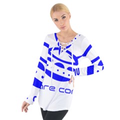 Unidentified Flying Object Ufo Alien We Are Coming Tie Up T-shirt by Sarkoni
