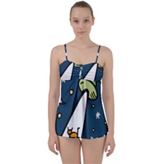 Ufo Alien Unidentified Flying Object Babydoll Tankini Set by Sarkoni