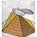 Unidentified Flying Object Ufo Under The Pyramid Duvet Cover Double Side (King Size) View2