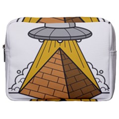 Unidentified Flying Object Ufo Under The Pyramid Make Up Pouch (large) by Sarkoni