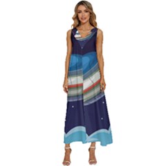 Ufo Alien Spaceship Galaxy V-neck Sleeveless Loose Fit Overalls by Bedest
