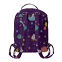 Space Travels Seamless Pattern Vector Cartoon Flap Pocket Backpack (Small) View3