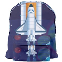 Spaceship Milkyway Galaxy Giant Full Print Backpack by Bedest