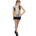Seamless Pattern Cute Cat Cartoons Bubble Hem Chiffon Tank Top View2