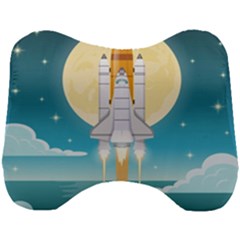 Space Exploration Illustration Head Support Cushion by Bedest