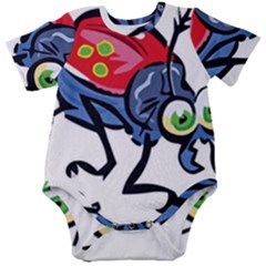 Bug Black Insect Animal Baby Short Sleeve Bodysuit by Sarkoni