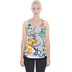 Mouse Cheese Tail Rat Mice Hole Piece Up Tank Top by Sarkoni
