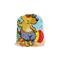 Beach Chihuahua Dog Pet Animal Drawstring Pouch (medium) by Sarkoni