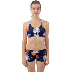Boy Spaceman Space Rocket Ufo Planets Stars Back Web Gym Set by Ndabl3x