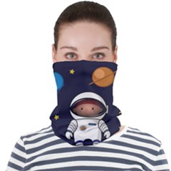 Boy Spaceman Space Rocket Ufo Planets Stars Face Seamless Bandana (adult) by Ndabl3x