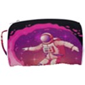 Astronaut Spacesuit Standing Surfboard Surfing Milky Way Stars Toiletries Pouch View3